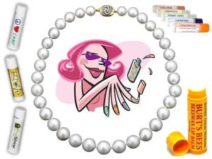 nail polish, necklace, lip balm