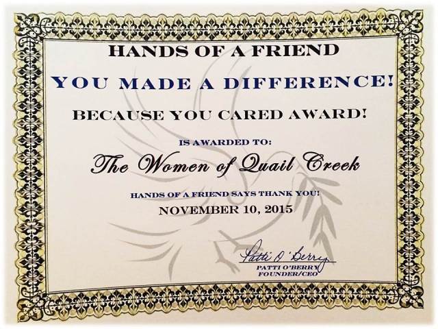 Hands of a Friend award_twoqc_Nov2015