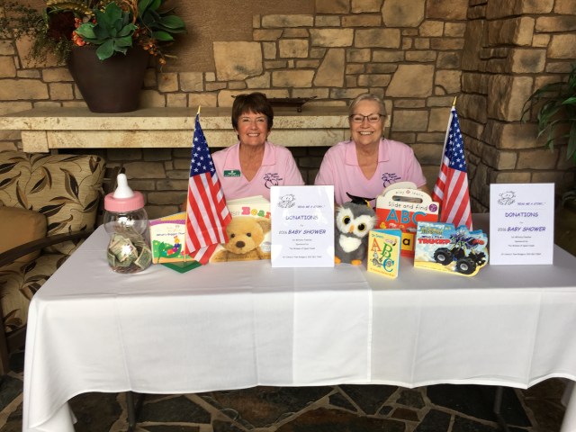 2016 JoAnn Haberer and Noreen Melcnert.baby shower committee members raising money