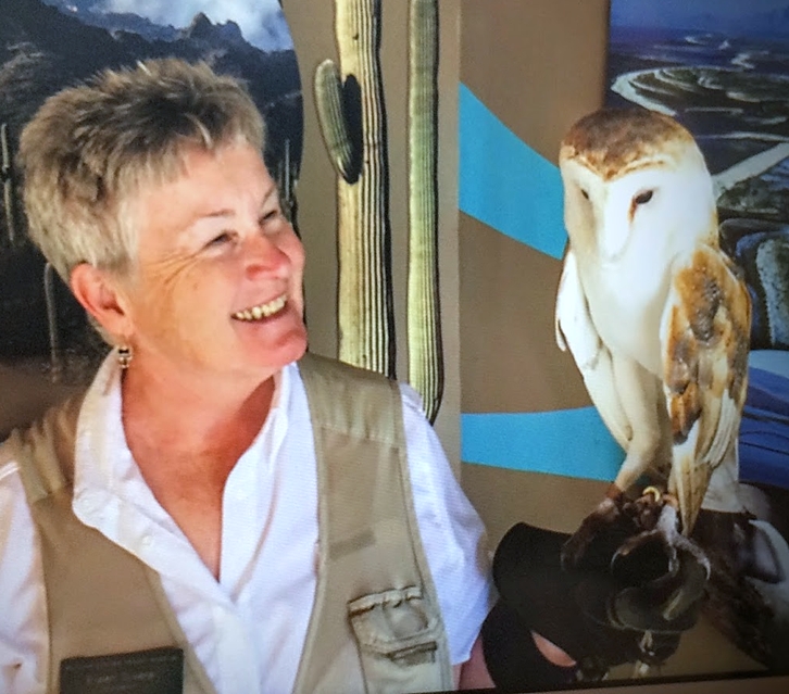 Eileen with barn owl