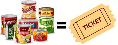 donation equals a ticket