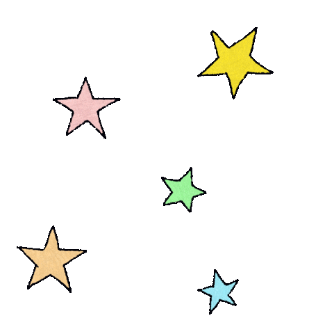 twinkling colorful stars animated clipart